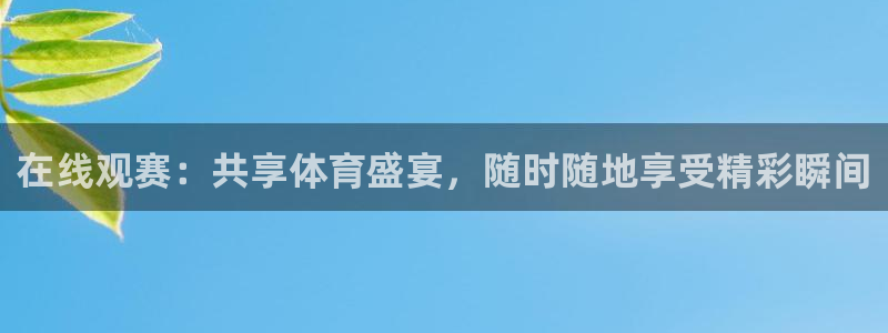 在线观赛：共享体育盛宴，随时随地享受精彩瞬间